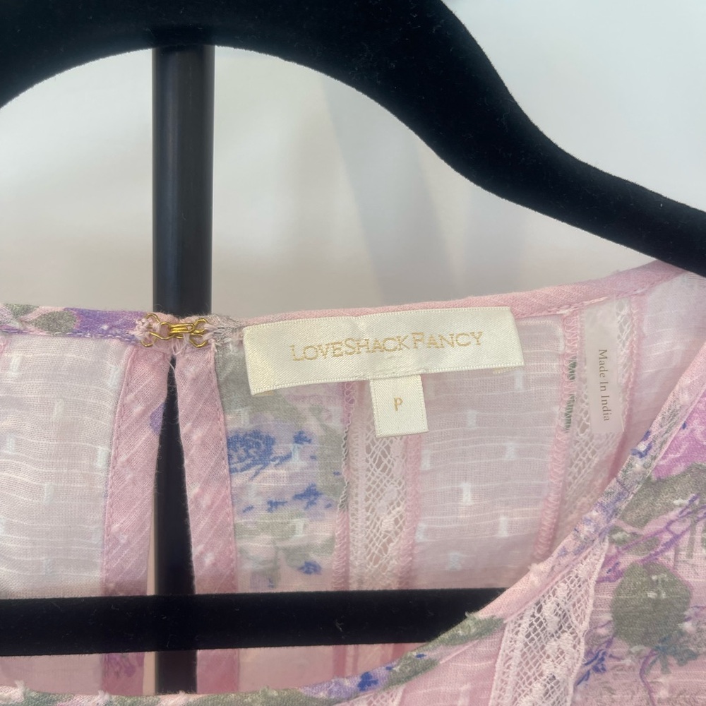 LoveShackFancy Natasha Pink Floral Dress - Picture 4 of 5